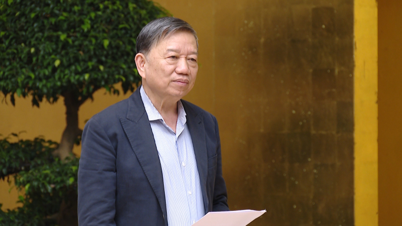Bộ trưởng Tô Lâm phát biểu tại phiên họp.