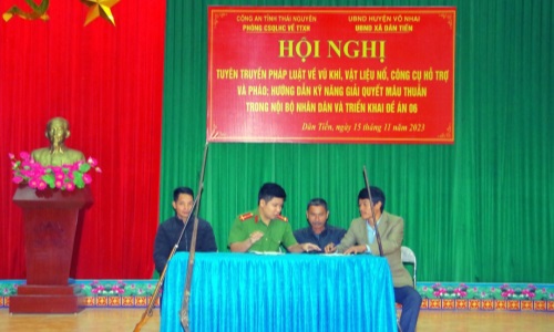 Phòng Cảnh sát QLHC về TTXH, Công an tỉnh Thái Nguyên đẩy mạnh hoạt động tuyên truyền, phổ biến, giáo dục pháp luật và Đề án 06 tại địa bàn cơ sở