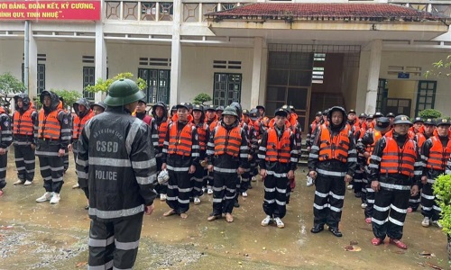 Lực lượng Công an nhân dân huy động tối đa lực lượng, phương tiện ứng phó, khắc phục hậu quả do bão số 3 và mưa lũ gây ra