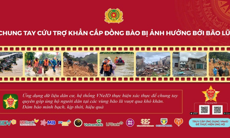 hỗ trợ người dân vùng bão lũ thông qua VNeID