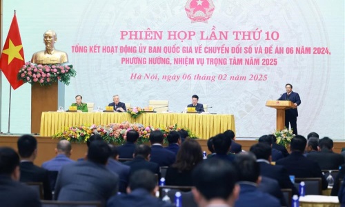 Thủ tướng Chính phủ chủ trì Phiên họp lần thứ 10 tổng kết hoạt động Ủy ban Quốc gia về chuyển đổi số và Đề án 06 năm 2024, phương hướng, nhiệm vụ trọng tâm năm 2025