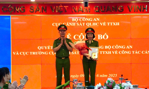 Lễ công bố Quyết định của Bộ trưởng Bộ Công an và Cục trưởng Cục Cảnh sát Quản lý hành chính về trật tự xã hội về công tác cán bộ