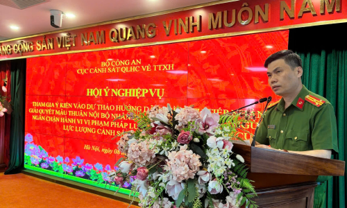 HỘI Ý NGHIỆP VỤ: Tham gia ý kiến vào dự thảo Hướng dẫn công tác nắm tình hình, giải quyết mâu thuẫn trong nội bộ nhân dân theo chức năng của lực lượng Cảnh sát quản lý hành chính về trật tự xã hội.