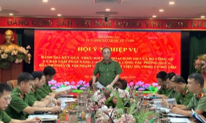 Hội ý nghiệp vụ đánh giá kết quả triển khai thực hiện Kế hoạch số 244 của Bộ Công an và giải pháp nâng cao hiệu quả công tác quản lý, phòng ngừa, đấu tranh với tội phạm, vi phạm pháp luật về vũ khí, vật liệu nổ, công cụ hỗ trợ
