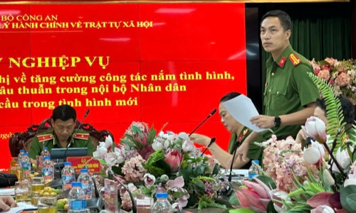 Cục Cảnh sát Quản lý hành chính về trật tự xã hội tổ chức Hội ý nghiệp vụ về tăng cường công tác nắm tình hình, tham gia giải quyết mâu thuẫn trong nội bộ Nhân dân đáp ứng yêu cầu trong tình hình mới